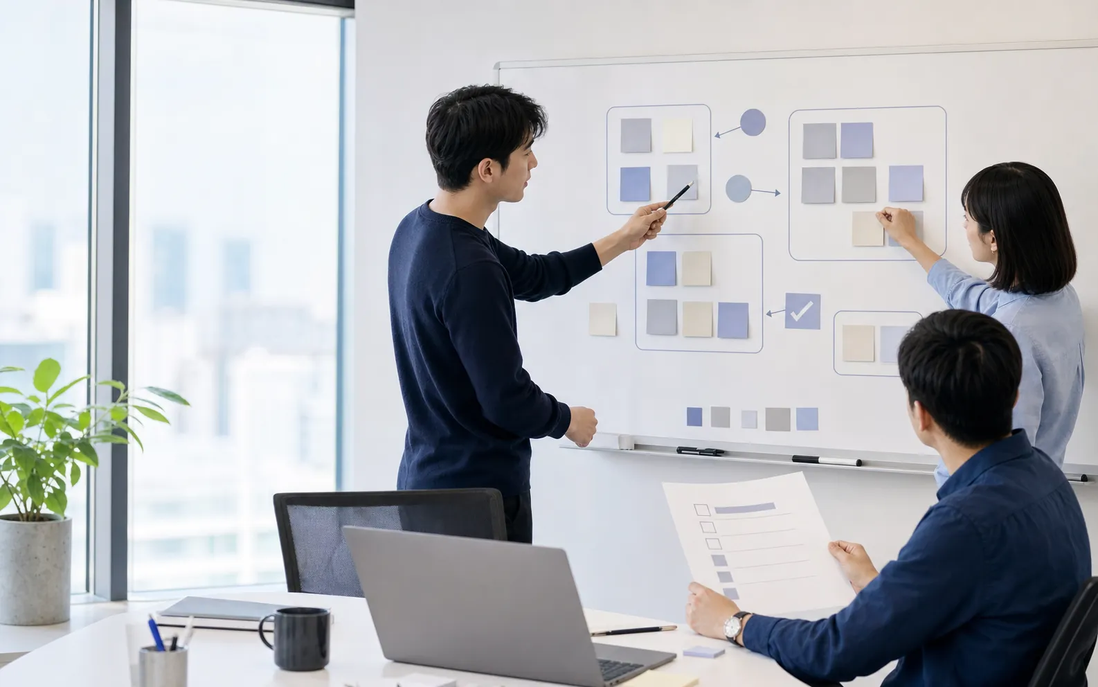 Project team confirming scope and delivery boundaries.